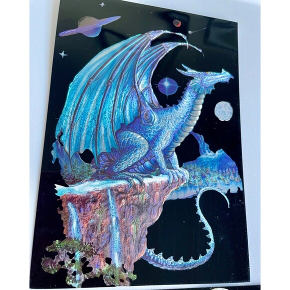 Dragon Mixed Lot - 15 Stickers Postcards Bookmarks Pin Fantasy Art - Picture 8 of 10